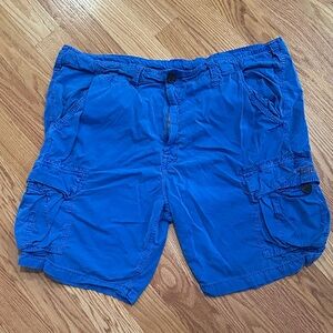 True Religion Vibrant Blue Cargo Shorts
